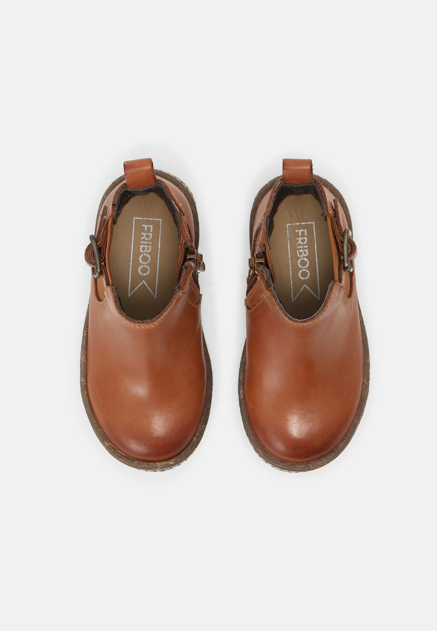 Friboo Leather Booties - Korte Laarzen - Cognac - Afbeelding 4